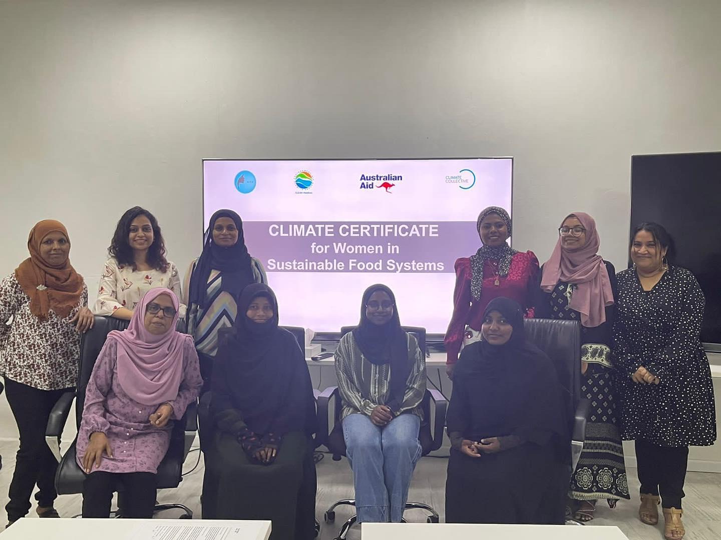 Women entrepreneurs at the Climate Certificate training
